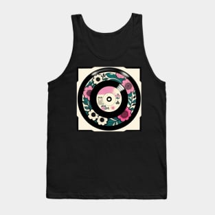 Pastel Floral Vinyl Record Tank Top